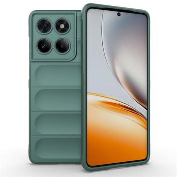 Husa Wave pentru Motorola Edge 60, Fusion, Grip Anti-Shock, TPU - Verde inchis