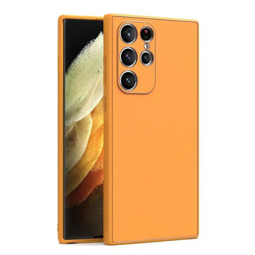 Husa Yolo pentru Samsung S23 FE, Piele ecologica, TPU Edge - Portocaliu