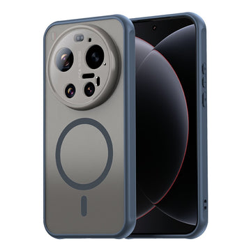 Husa MagFrost Pro pentru Xiaomi 17 Ultra, Matte MagSafe, Frosted Frame - Bleumarin