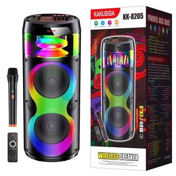 Kaku (KK-8205) - Boxa Portabila, Flames Light LED, 40W, 4800mAh, Black
