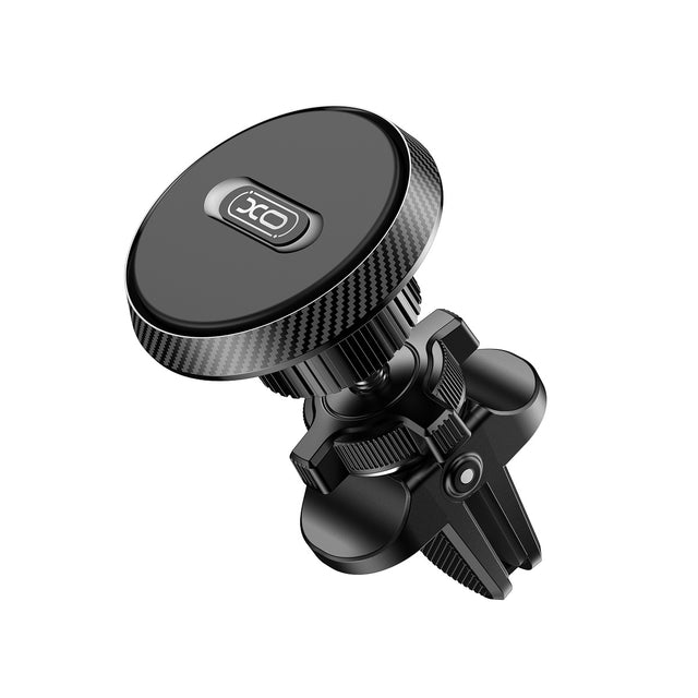 Suport Auto XO C122, Magnetic, Montaj Ventilatie, Round, MultiAngle, Lock Position - Negru
