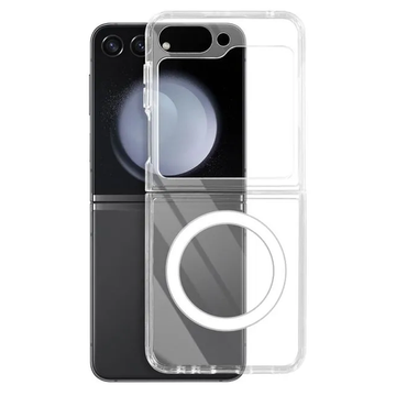 Husa SnapOn pentru Samsung Z Flip6, MagSafe, AntiDrop Acryl - Transparent
