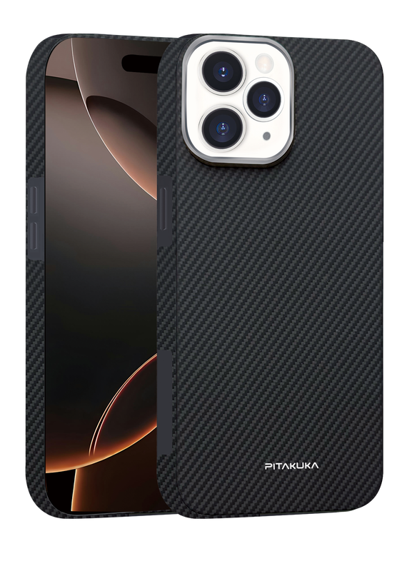 Husa Aramid PTK - iPhone 16 Pro, Kevlar Fiber, cu MagSafe, Woven Black