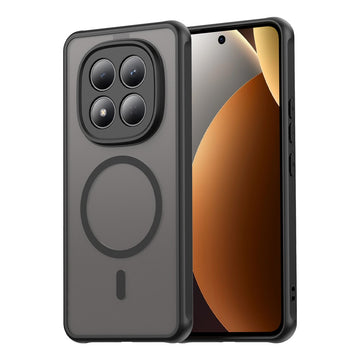 Husa MagFrost Pro pentru Xiaomi Redmi Note15 Pro 4G, Matte MagSafe, Frosted Frame - Negru