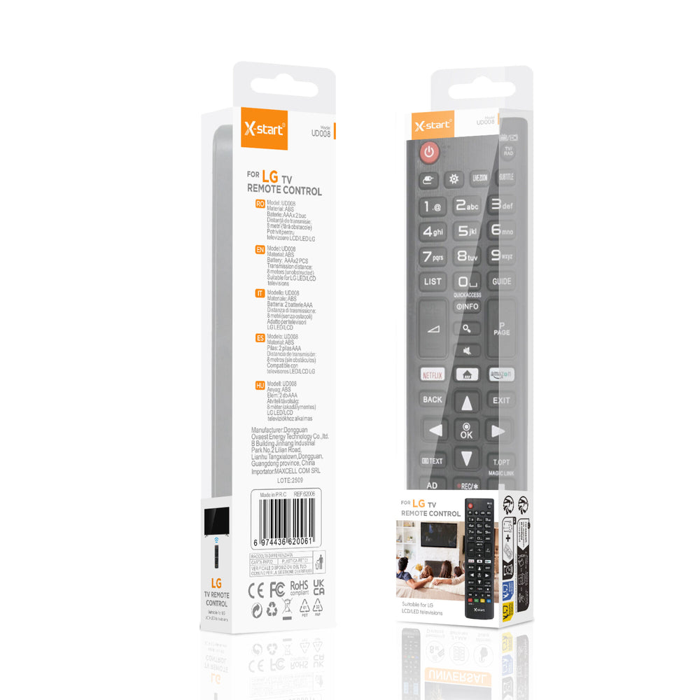 X-Start (UD008) - Telecomanda universala, pentru LG, Black
