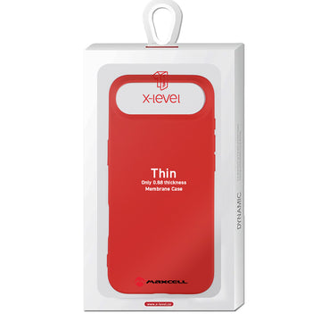 Husa X-Level Thin pentru iPhone 17 Air, Thin Series, SoftTouch - Rosu