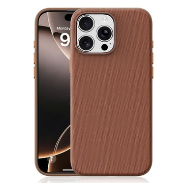 Husa Woven pentru iPhone 16 Pro Max, MagCase, TechWoven Piele, Soft Craft - Maro