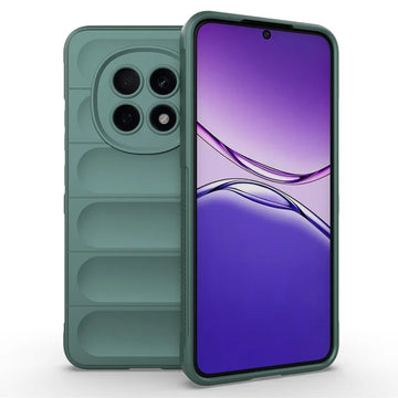 Husa Wave pentru Oppo A5 Pro 5G, Grip Microfiber, ShockProof - Deep verde