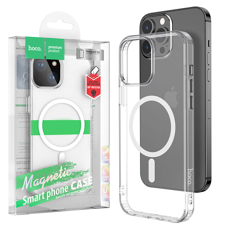 Husa Hoco - iPhone 14, ShockProof cu MagSafe, Clear