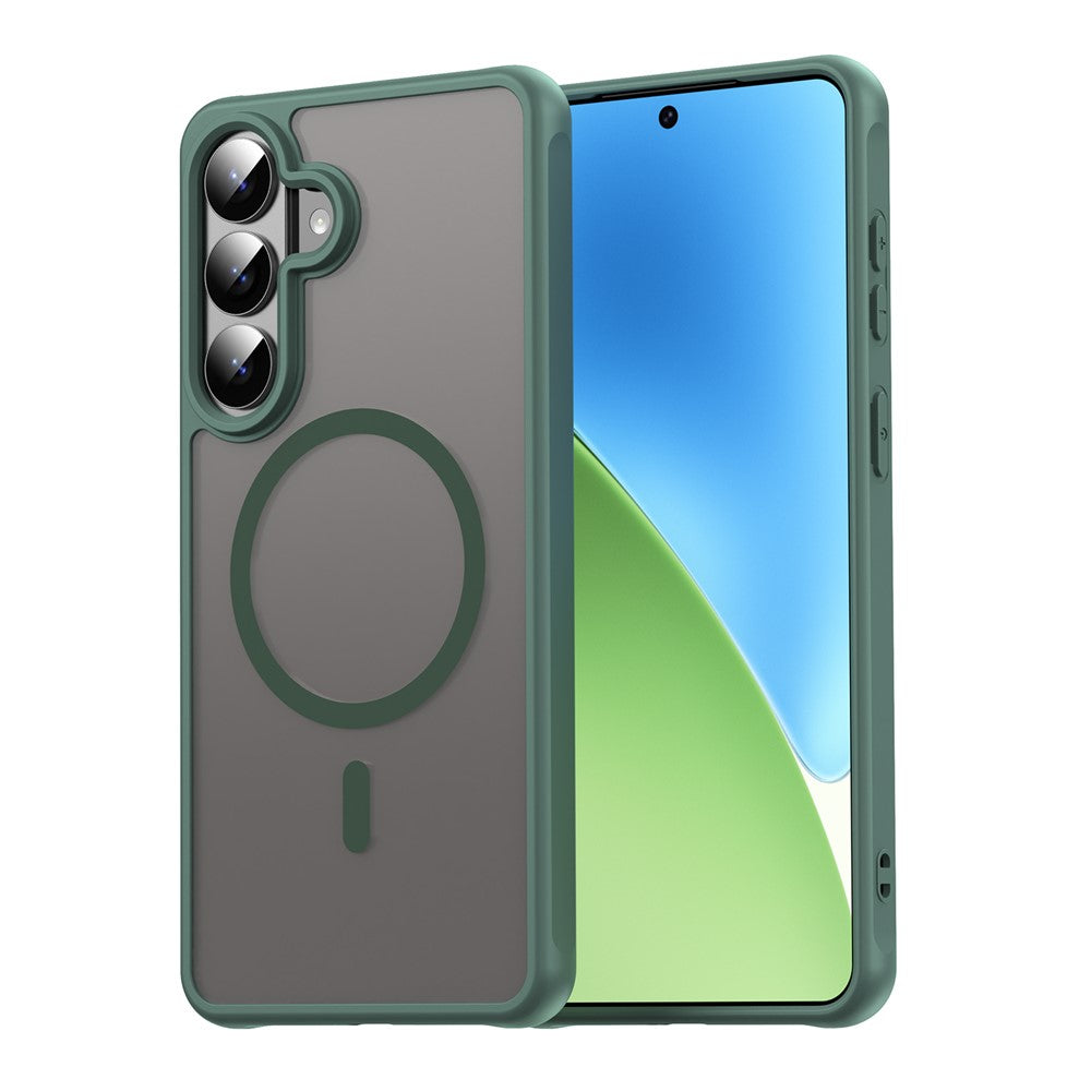 Husa MagFrost Pro - Samsung S26 Plus, Matte MagSafe, Frosted frame, Green