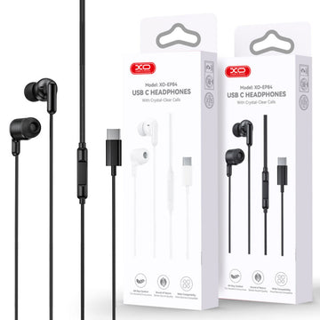 Casti cu Fir XO EP84, In Ear, USB-C, Stereo HiFI - Negru