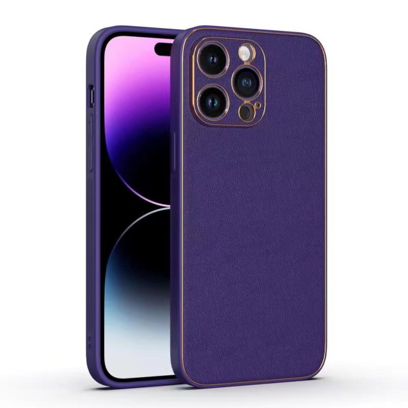 Husa Yolo - iPhone 13 Pro Max, Eco-Leather, TPU Edge, Purple