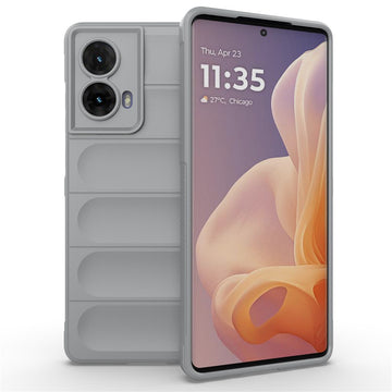 Husa Wave pentru Motorola Edge 50 Neo, Grip Anti-Shock, TPU - Smoke gri