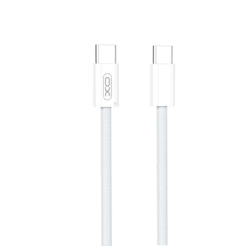 Cablu Date si Incarcare XO NB-Q260A, USB-C, PD60W, QC3.0, Braided, 1m - Alb