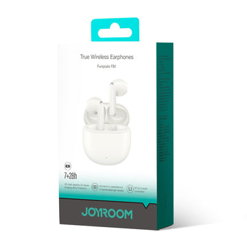 Casti Wireless Joyroom JR-FB1, Ear Buds, BT 5.3, StandBy, 400mAh, Husa Silicon - Alb laptos