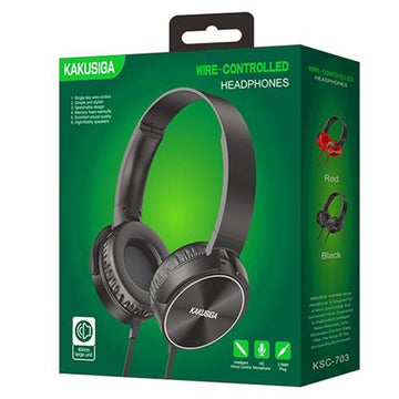 Casti cu Fir Kaku KSC-703, On Ear, 3.5mm, 1.2m Cablu, Gaming - Negru