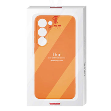 Husa X-Level Thin pentru Samsung A73, MicroFiber - Portocaliu