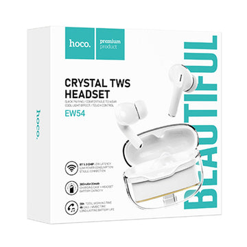 Casti Wireless Hoco EW54, Ear Buds, BT 5.3, 300mAh, Rayo - Alb