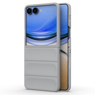 Husa Wave pentru Samsung Flip 8, Samsung Galaxy Flip 8, Grip Microfiber, ShockProof - Smoke gri