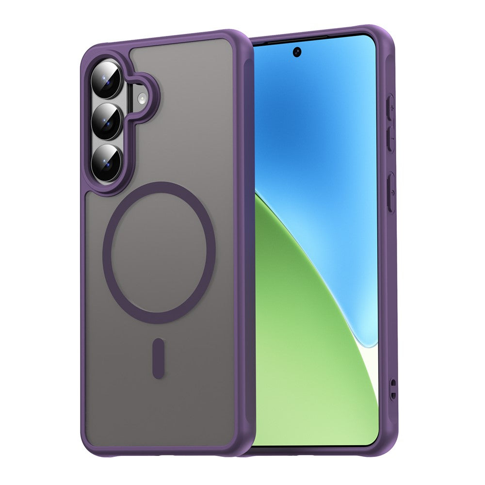 Husa MagFrost Pro - Samsung S26 Plus, Matte MagSafe, Frosted frame, Purple