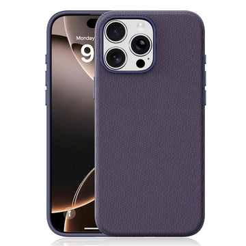 Husa Woven pentru iPhone 16 Pro Max, MagCase, TechWoven Piele, Soft Craft - Mov