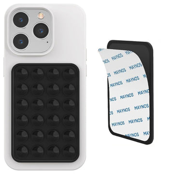 Suport Telefon, Universal, Tip Ventuze, Montaj Adeziv - Negru