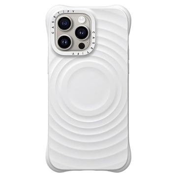 Husa Ripple pentru iPhone 16, Soft Skin, MagSafe - Win alb