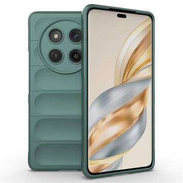 Husa Wave pentru Honor Magic7 Lite, Grip Microfiber, ShockProof - Deep verde