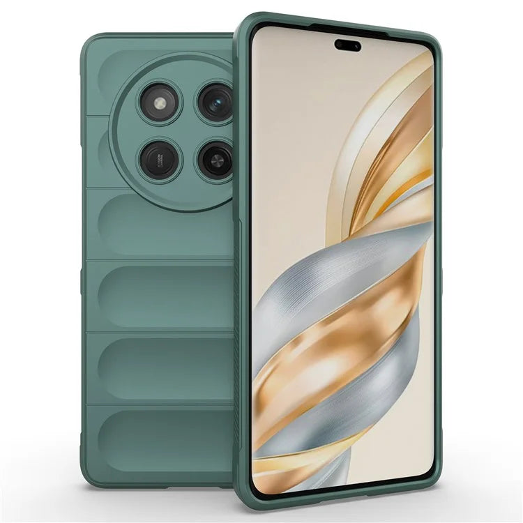 Husa Wave - Honor Magic7 Lite, Grip Microfiber, ShockProof, Deep Green