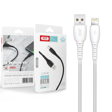 Cablu Date si Incarcare XO NB-P163, USB-A la Lightning, 2.4A, 1m - Alb