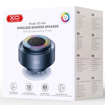 XO (F64) - Mini Boxa baie, Speaker BT 5.3, 1200mAh, WaterProof, cu ventuza, GREY