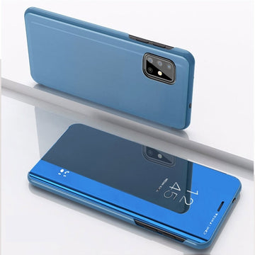 Husa Mirror pentru Samsung A40 Flip, Samsung A40, Flip Stand - Albastru