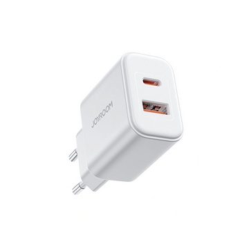 Incarcator Retea + Cablu Lightning Joyroom JR-TCF05, 20W, 1xUSB-C, 1xUSB-A, PD, QC 3.0 - Alb