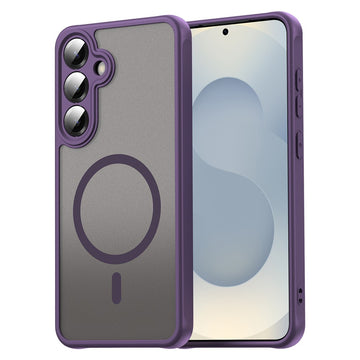 Husa MagFrost Pro pentru Samsung Galaxy A55, Matte MagSafe, Frosted - Rama mov