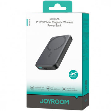 Baterie externa Joyroom W020 Mini, 20W, 1xUSB-C, 1xUSB, PD, QC3.0, Fast, Power LED - Negru