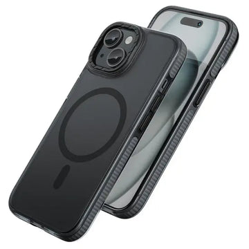 Husa Hoco AS2 pentru iPhone 15 Plus, MagSafe, Grip honeEdge, Matte - Negru