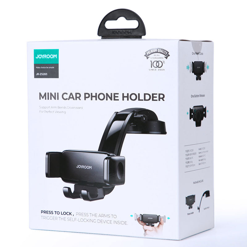 Joyroom (JR-ZS283W) - Suport Auto, cu cleme laterale, montaj Cockpit Bord, MultiAngle, Black