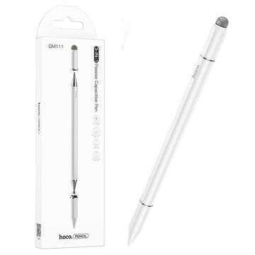 Stylus Pen 3 in 1 Hoco GM111, Capacitativ + Stylus, Tru Ecran Telefon/Tableta - Alb