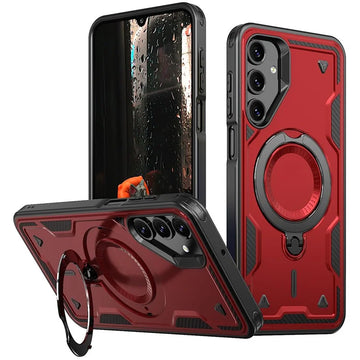 Husa Hybrid Armor pentru Samsung S26 Plus, MaGreyng, Multiangle - Rosu