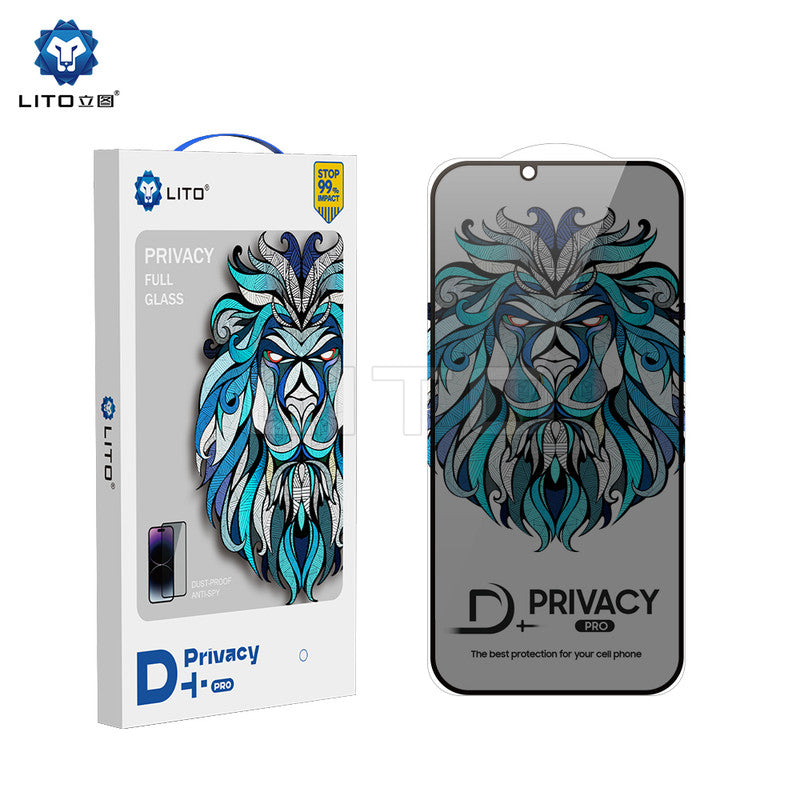 Lito - Folie D+ Pro Privacy - iPhone 15, Black frame