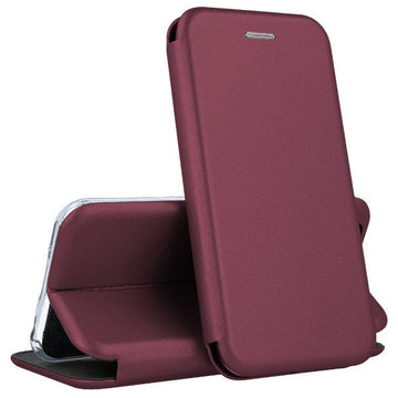 Husa Flip pentru iPhone, Xr, Magnetic Shell, Bordo