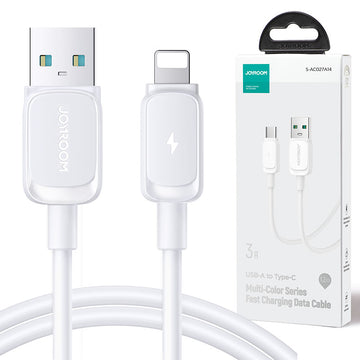 Cablu Date si Incarcare Joyroom S-AL012A14, USB-A la Lightning, 3A, 1.2m - Alb