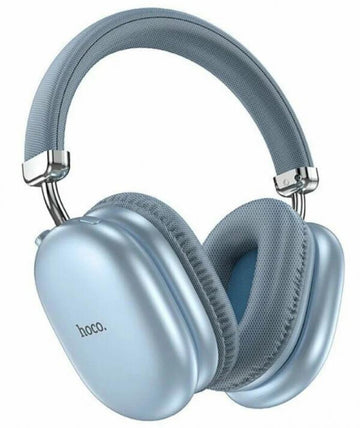 Casti Wireless Hoco W35 Max, Over Ear, BT 5.3, Stand-By 200h, 800mAh, Suport Card, Joy - Albastru