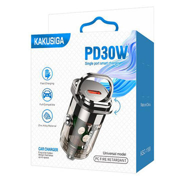 Incarcator Auto Kaku KSC-1189, PD30W, 1xUSB-C - Negru