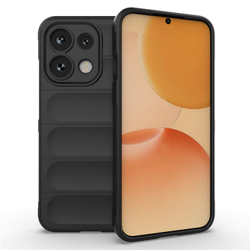 Husa Wave pentru Oppo Reno 16F/16Fs, Grip Microfiber, ShockProof - Night negru