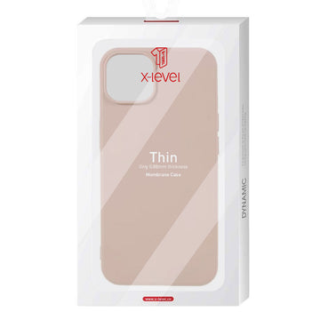 Husa X-Level Thin pentru iPhone 6s Plus, 6 Plus, MicroFiber - Crem