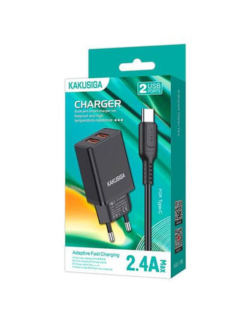 Incarcator Kaku KSC-788 Retea + Cablu USB-C, 18W - Negru