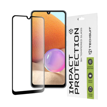 Folie Clear pentru Samsung A31, A32 4G, Full Glass - Transparent / Negru