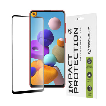 Folie Clear pentru Samsung A21, A21s, Full Glass - Transparent / Negru