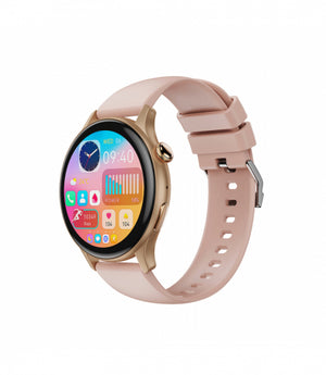 Ceas SmartWatch XO J6, Amoled, BT 5.0, 260mAh, Chen Shuo, Round Sport - Roz auriu